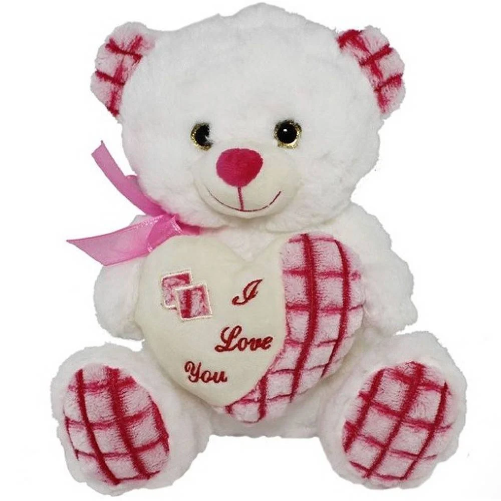 ORSACCHIOTTO PELUCHE PUPAZZO ORSO CON CUORE E FIOCCO 25CM SAN VALENTINO 84673 - TrAdE Shop Traesio