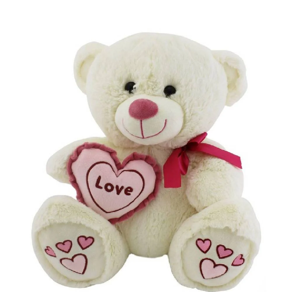 ORSO CON CUORE LOVE FIOCCO 35CM PELUCHE ORSACCHIOTTO SAN VALENTINO 2 COLORI 67815 - TrAdE Shop Traesio