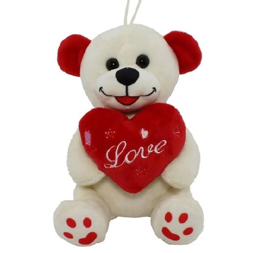 ORSO PELUCHE ORSETTO CON CUORE SCRITTA LOVE 16CM LACCIO IDEA SAN VALENTINO 94879 - TrAdE Shop Traesio