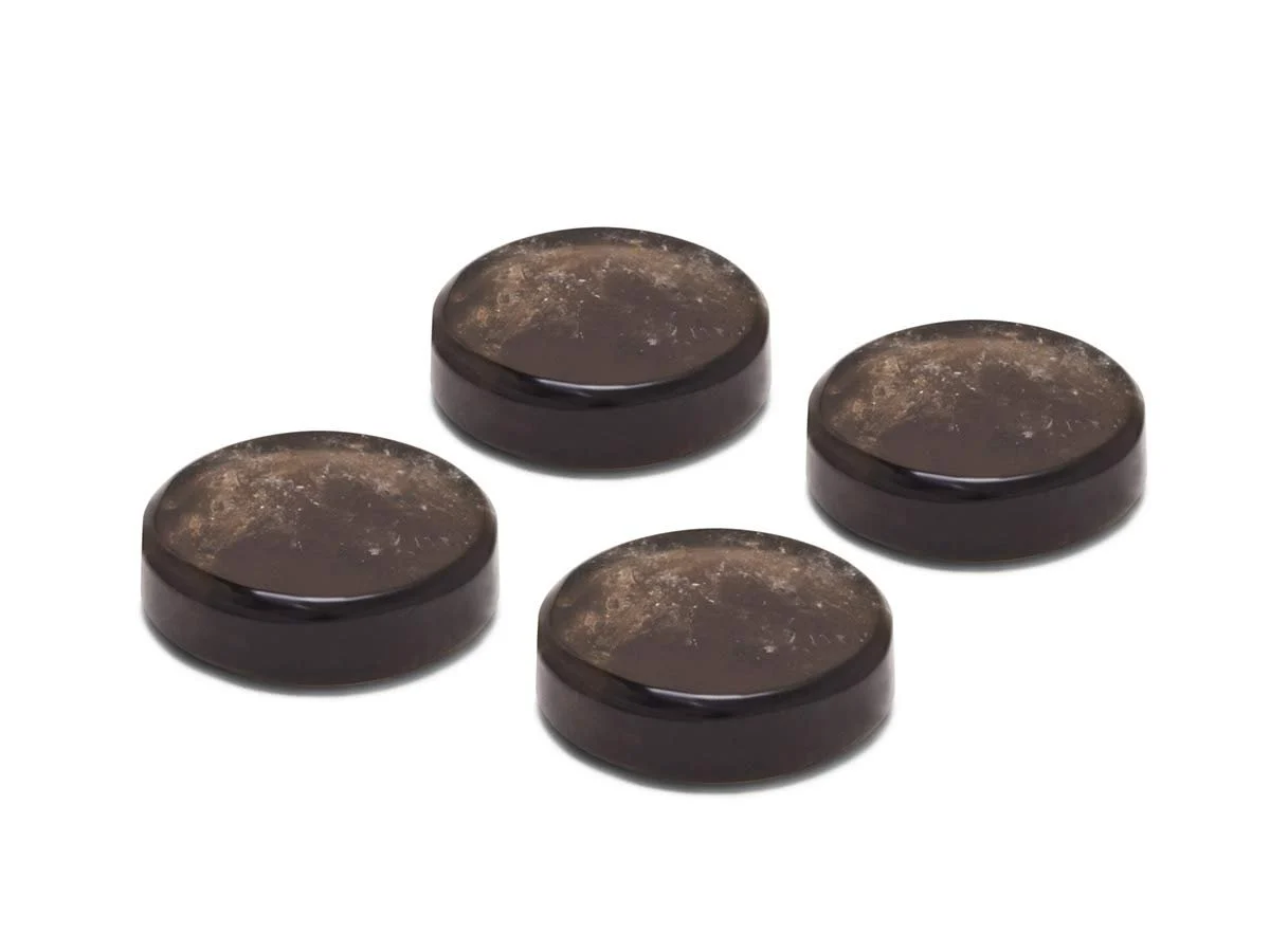 Oyaide INS-SQ Natural Smoky Quartz Stone Insulator Set of 4