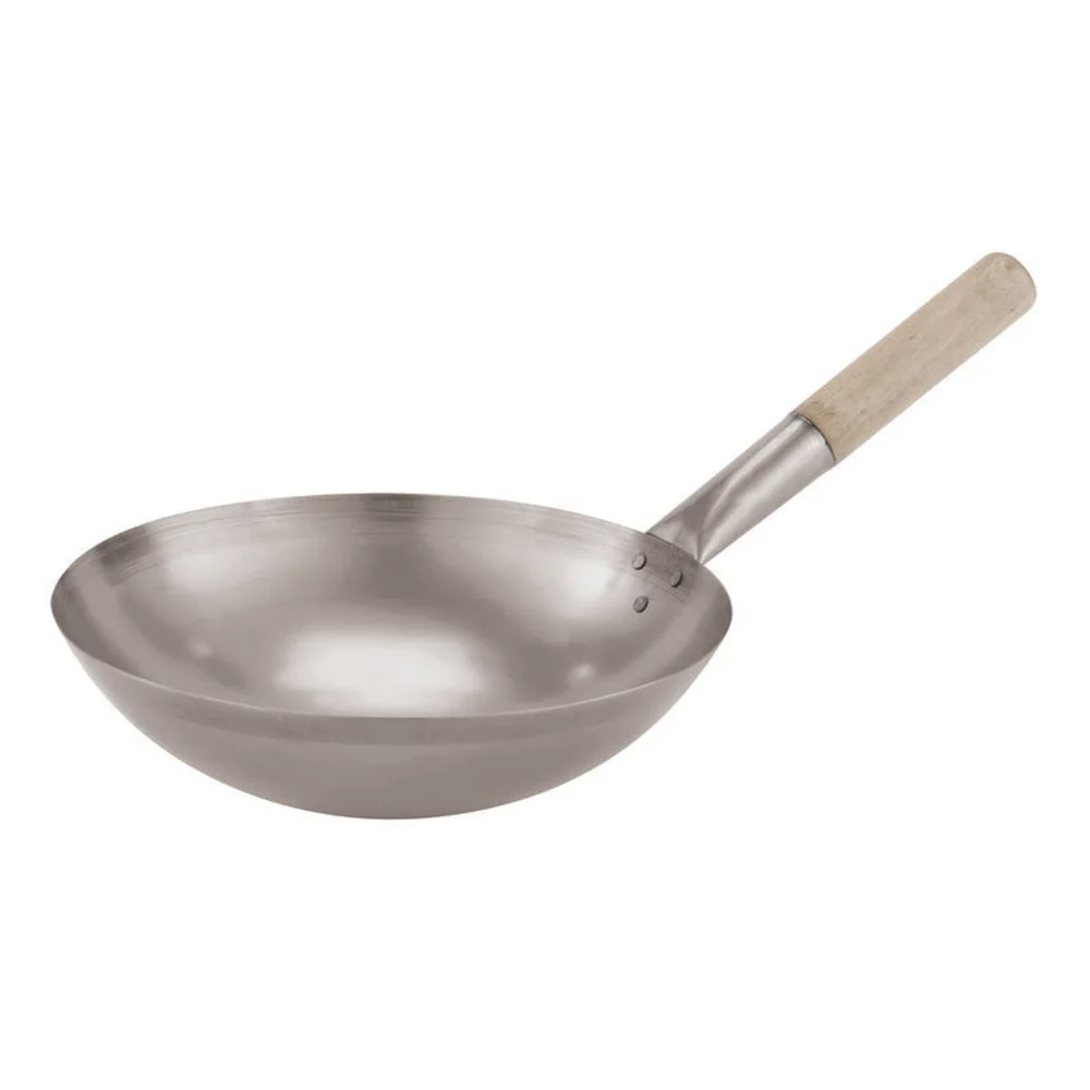 PADELLA WOK IN FERRO CUCINA ORIENTALE PROFESSIONALE CINESE GIAPPONESE 30CM - TrAdE Shop Traesio