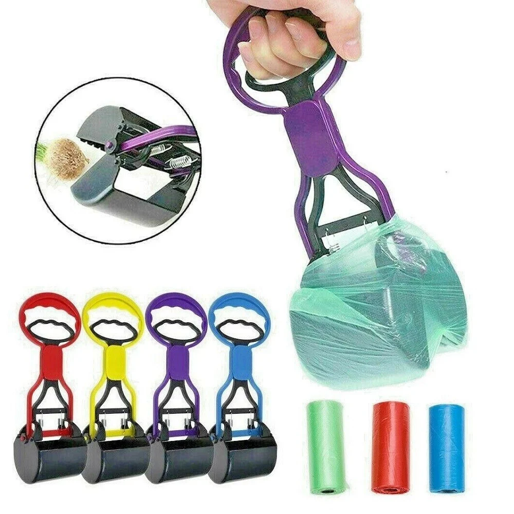 PALETTA RACCOGLI FECI PER CANI GATTI PINZA CON MANICO + 150 SACCHETTI ART.6118 - TrAdE Shop Traesio