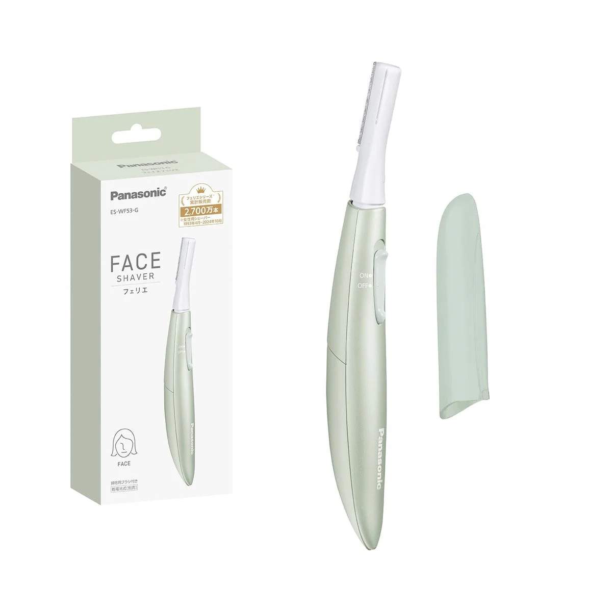Panasonic Rasoio Elettrico per Viso Senza Acqua ES-WF53 Verde
