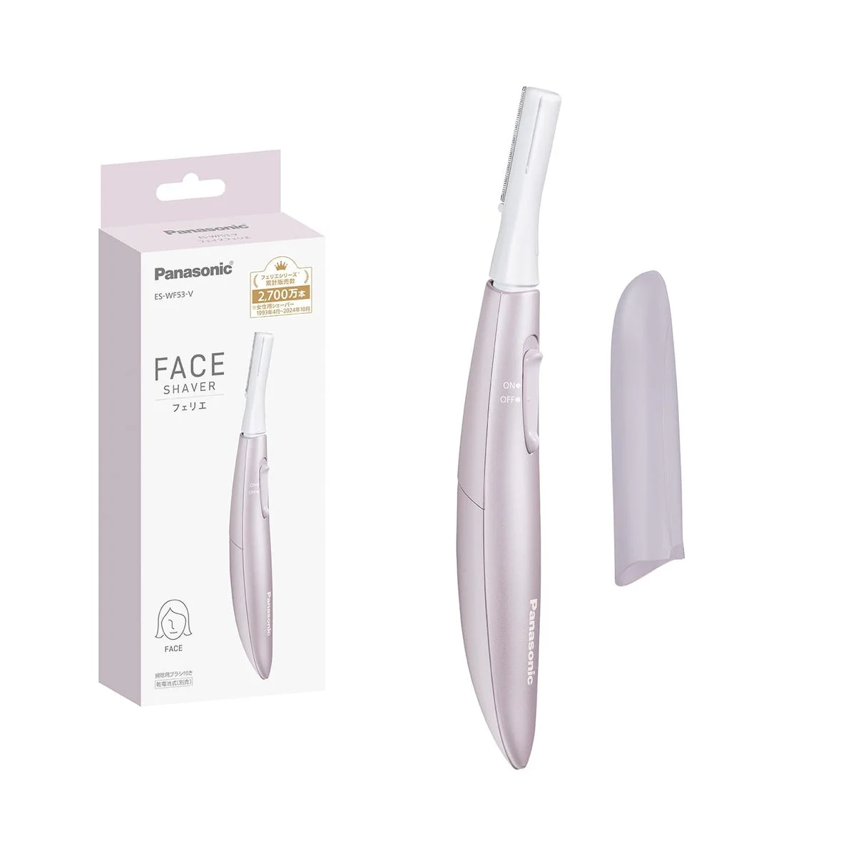 Panasonic Face Shaver Facial Hair Remover Battery Operated ES-WF53 Violet