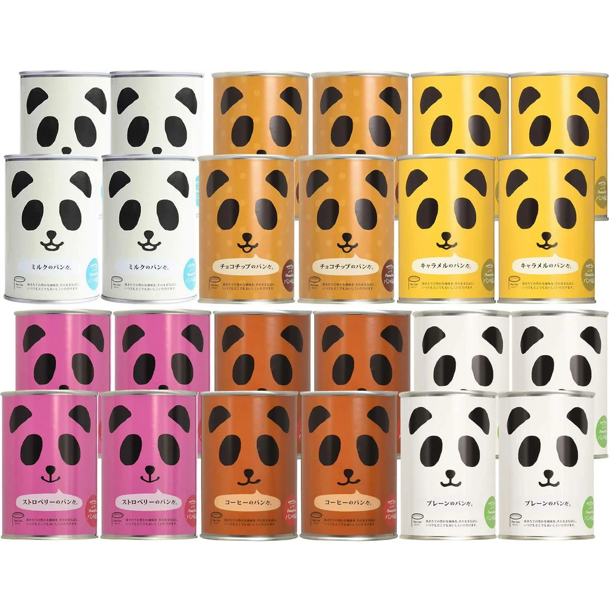 Panda Can Pane in lattina confezione assortita 6 gusti 24 lattine 2400 g - WAFUU JAPAN