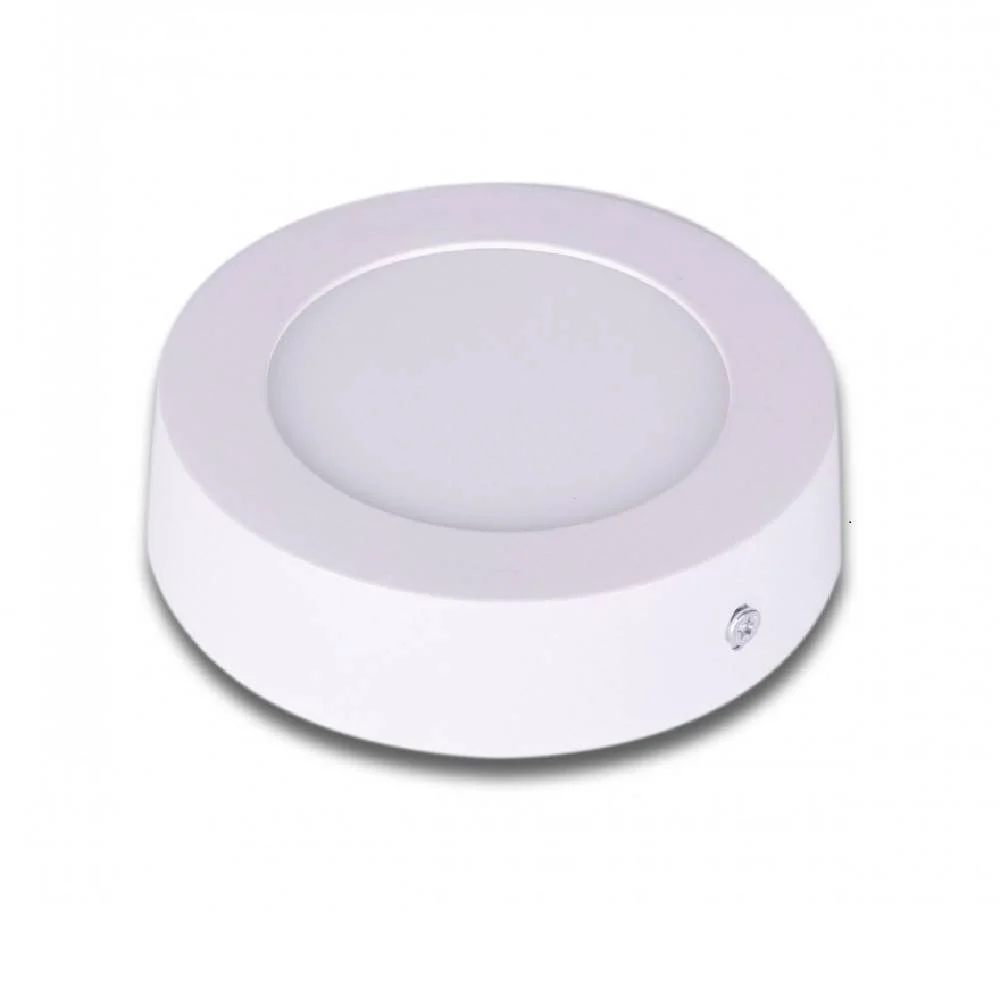 PANNELLO PLAFONIERA LED 6W TONDO PVC LUCE BIANCO CALDO FREDDO NATURALE P120B-T