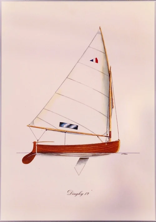 pannello “profilo: dinghy 12′” - Arredamento marinaresco