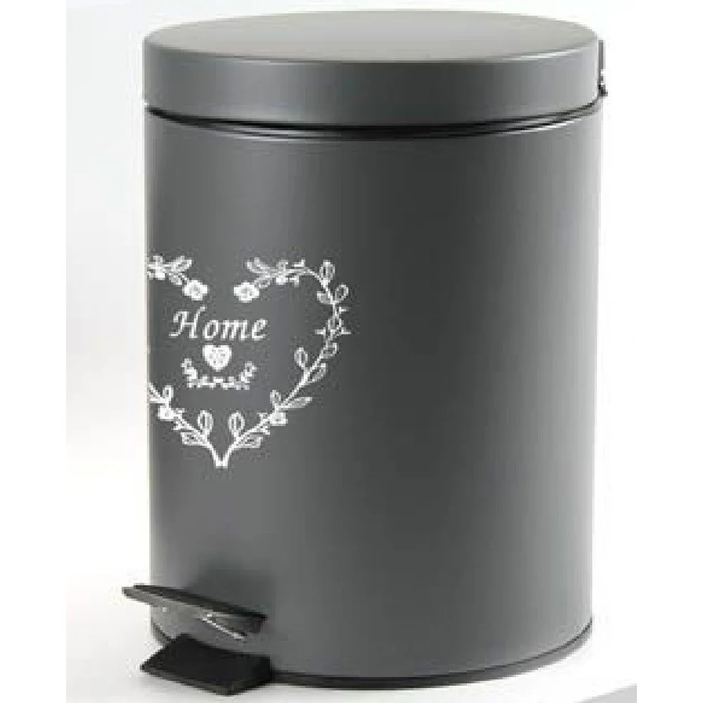 PATTUMIERA METALLO PORTA SPAZZATURA 21X28CM 5LT DECORO CUORE COLORI ASS. 664472 - Kaela