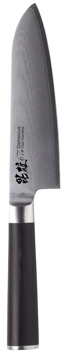 Pearl Metal 67-Layer Damascus Santoku Knife 165mm Blade — Hiyuu (F-2349) Silver