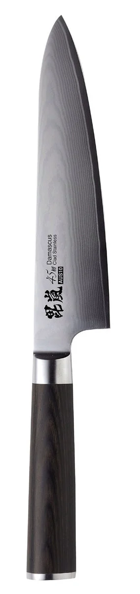 Pearl Metal coltello da chef damasco 45 strati AUS10 180mm Hiran F-2342 argento