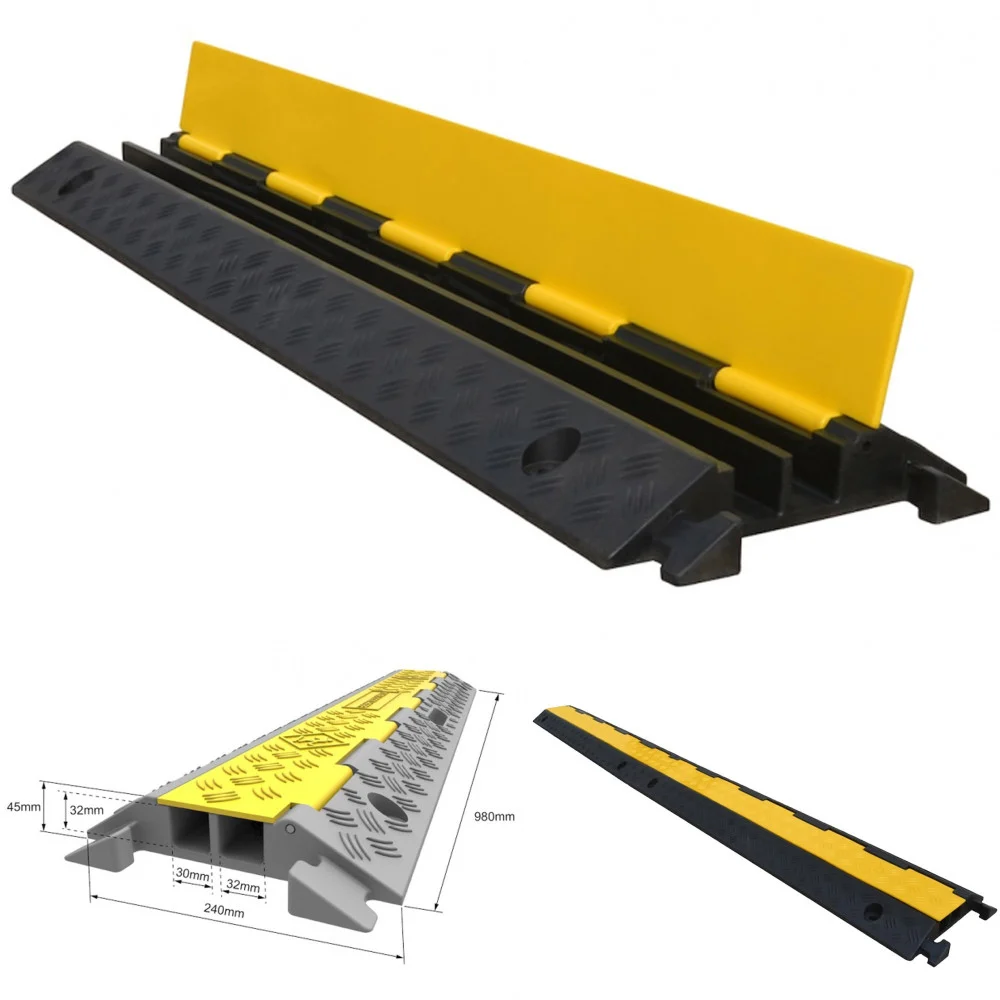 PEDANA PASSACAVI 2 VIE CON BASE IN POLIURETANO RESISTENTE COPERCHIO ANTISCIVOLO - TrAdE Shop Traesio