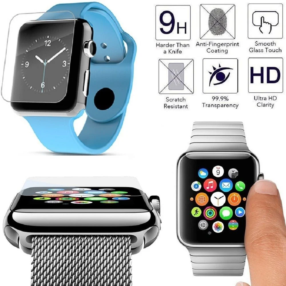 PELLICOLA IN VETRO TEMPERATO TRASPARENTE PER OROLOGIO SMARTWATCH 38mm E 42mm - TrAdE Shop Traesio