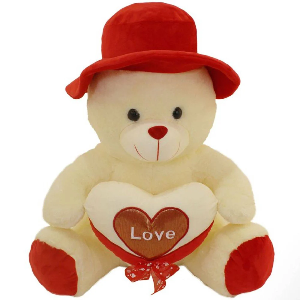 PELUCHE ORSO CON CUOREL PUPAZZO BAMBINI ORSACCHIOTTO IDEA REGALO SAN VALENTINO - TrAdE Shop Traesio