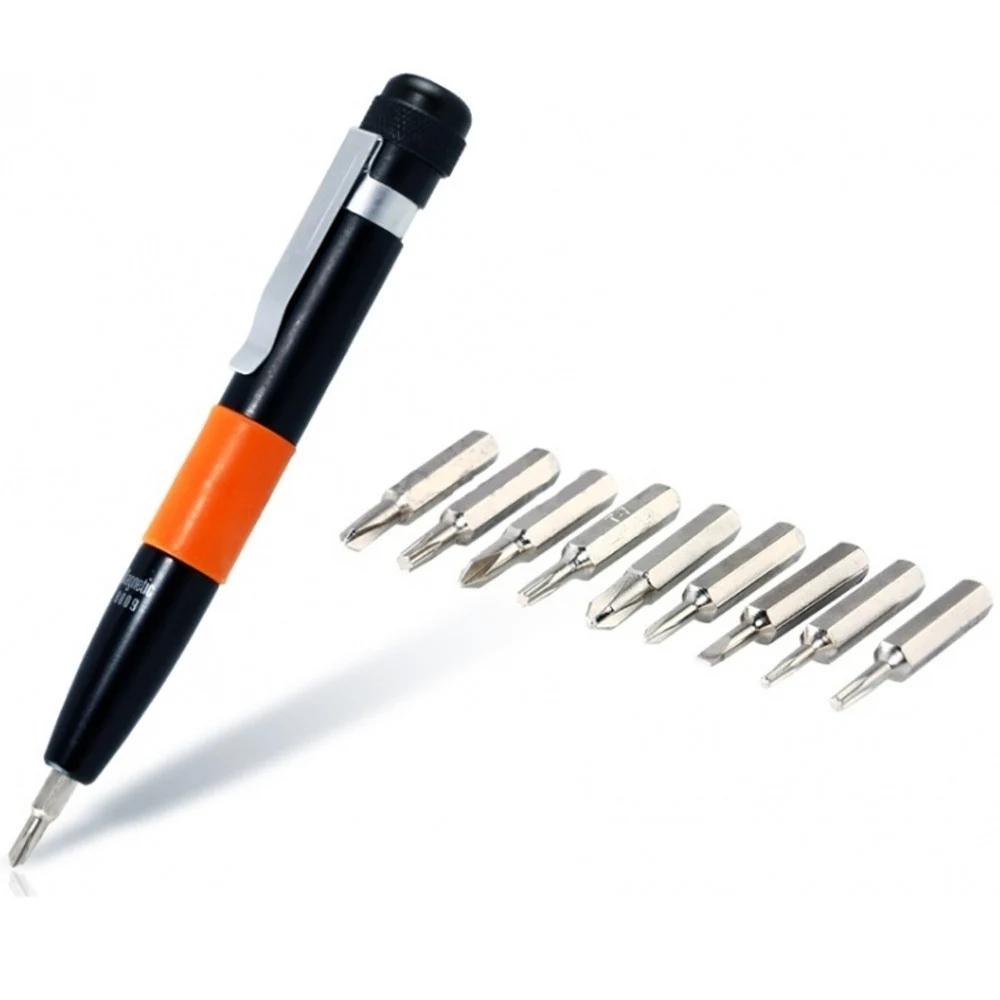 PENNA PRECISIONE 10IN1 MULTIFUNZIONE 9 PUNTE MAGNETICA TASCABILE CACCIAVITI TORX - TrAdE Shop Traesio