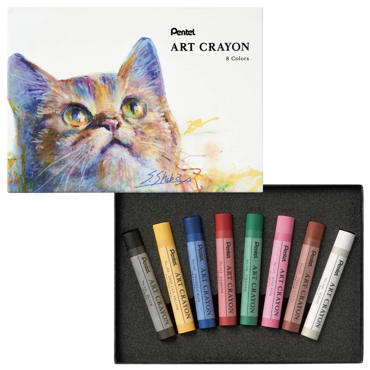 Pentel Art Crayons 8 Colors Set PTAC-8