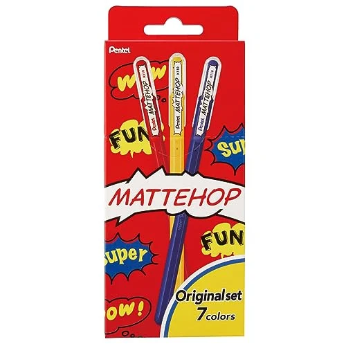 Pentel Penna a Sfera Colorata Matt Hop K110-V7STA 7 Colori