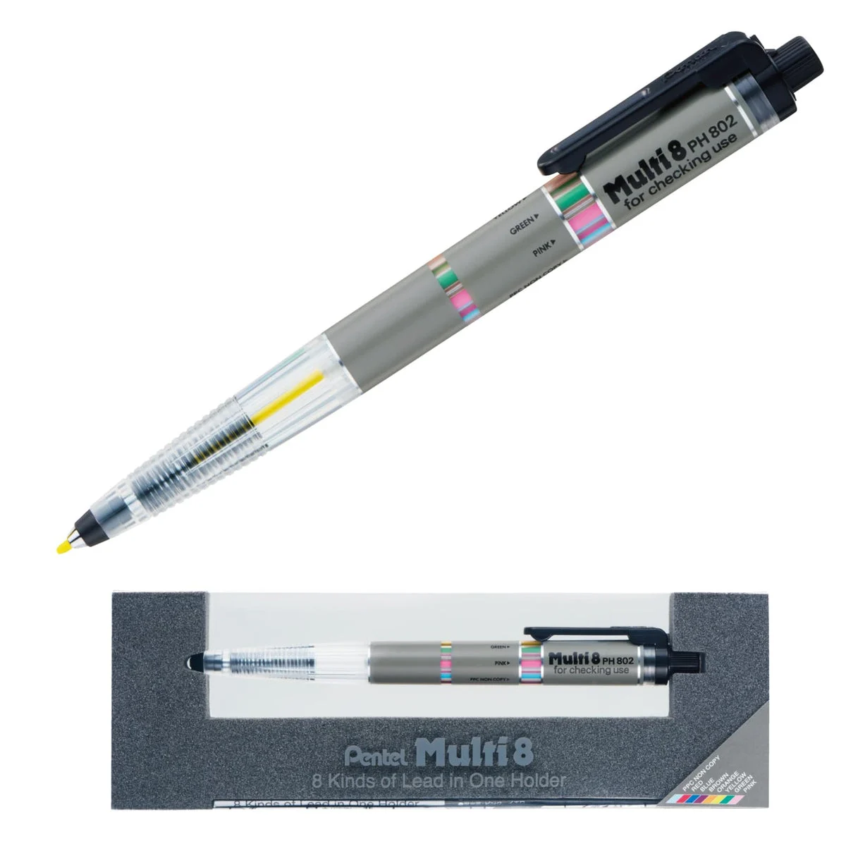 Pentel Portamine multicolore Multi 8 PH802 8 colori