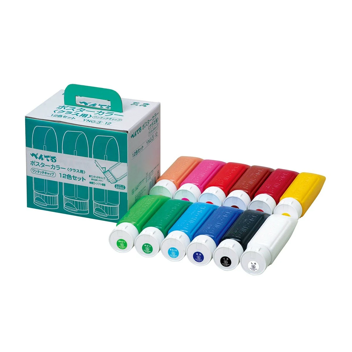 Pentel Poster Color set tempere coprenti 12 colori YNG3-12 230 ml