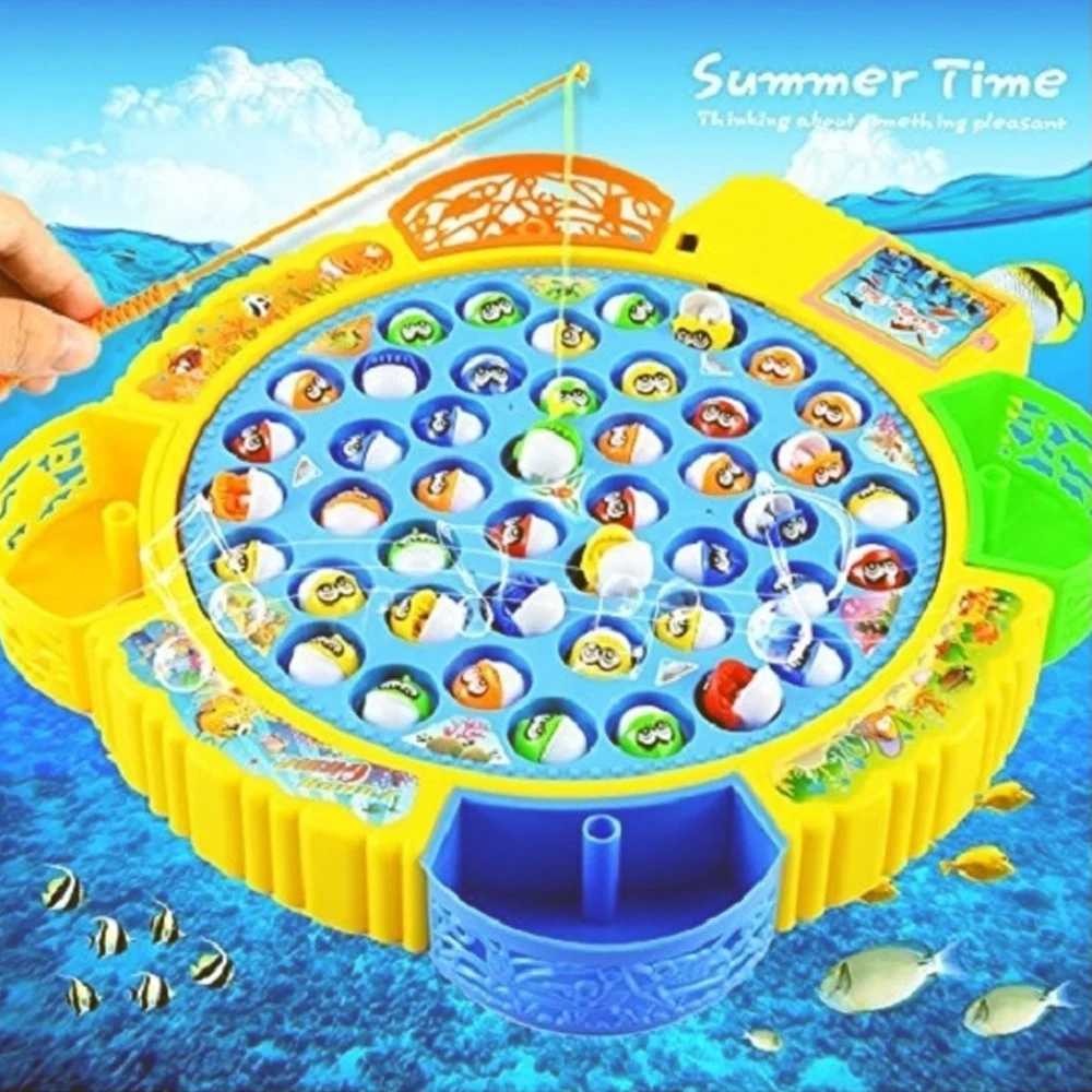 PESCA PAZZA 45 PESCI GIOCO DA TAVOLO BAMBINI GARA GIOCATTOLO CON 4 CANNE INCLUSE - TrAdE Shop Traesio