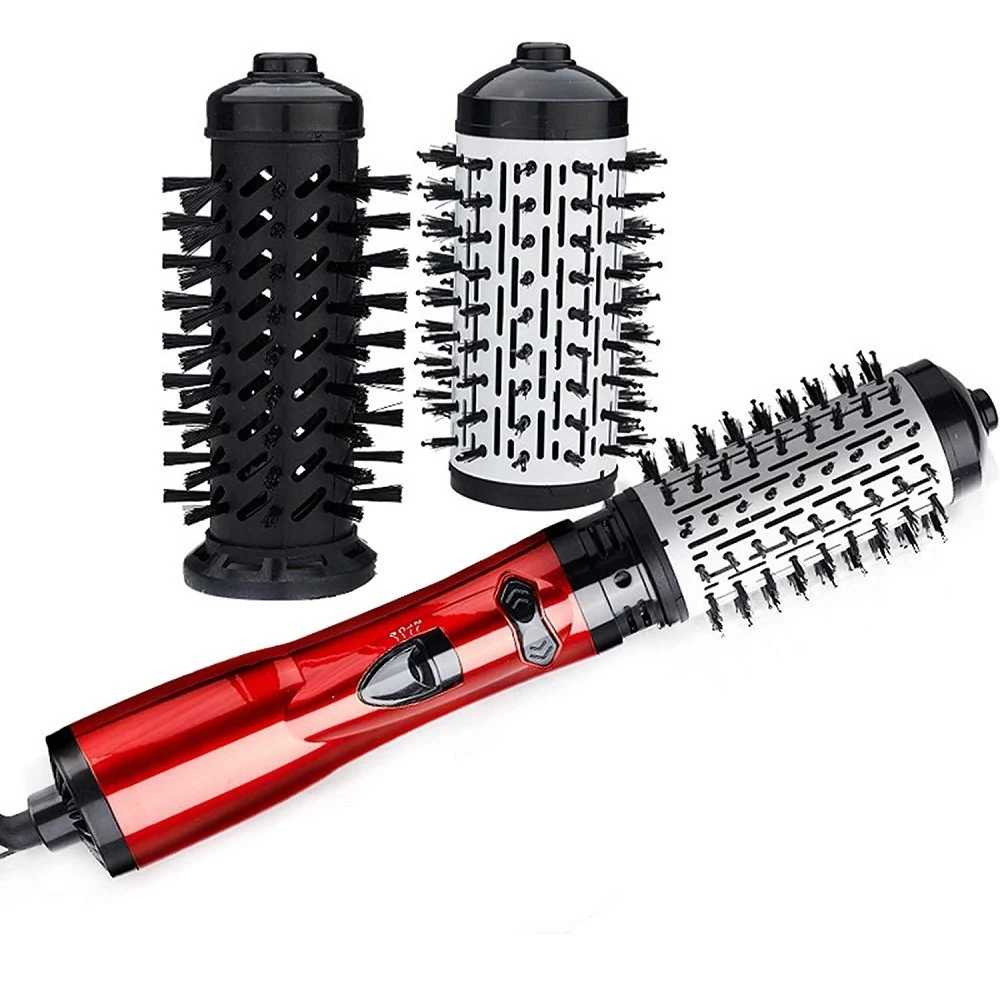 PETTINE ARRICCIACAPELLI ELETTRICO ROTANTE 2IN1 ASCIUGACAPELLI SPAZZOLA 3 LIVELLI - TrAdE Shop Traesio