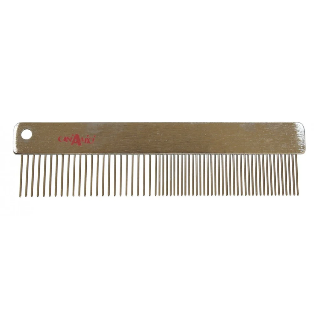 Pettine Lineare Acciaio Fine Grosso per cani di taglia media con pelo morbido - TrAdE Shop Traesio