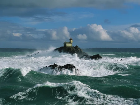 tela intelaiata “phare de tevennec, mer d’iroise” - Arredamento marinaresco