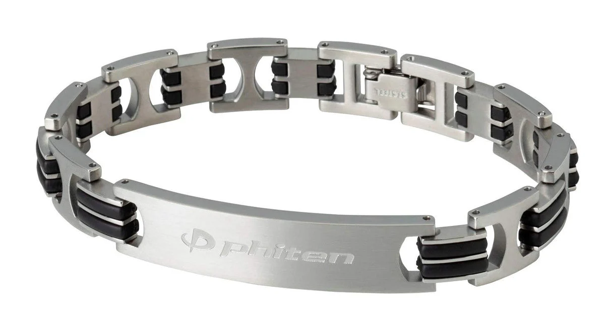 Phiten Bracciale Titanio Hard Coat Metax Wide M/L