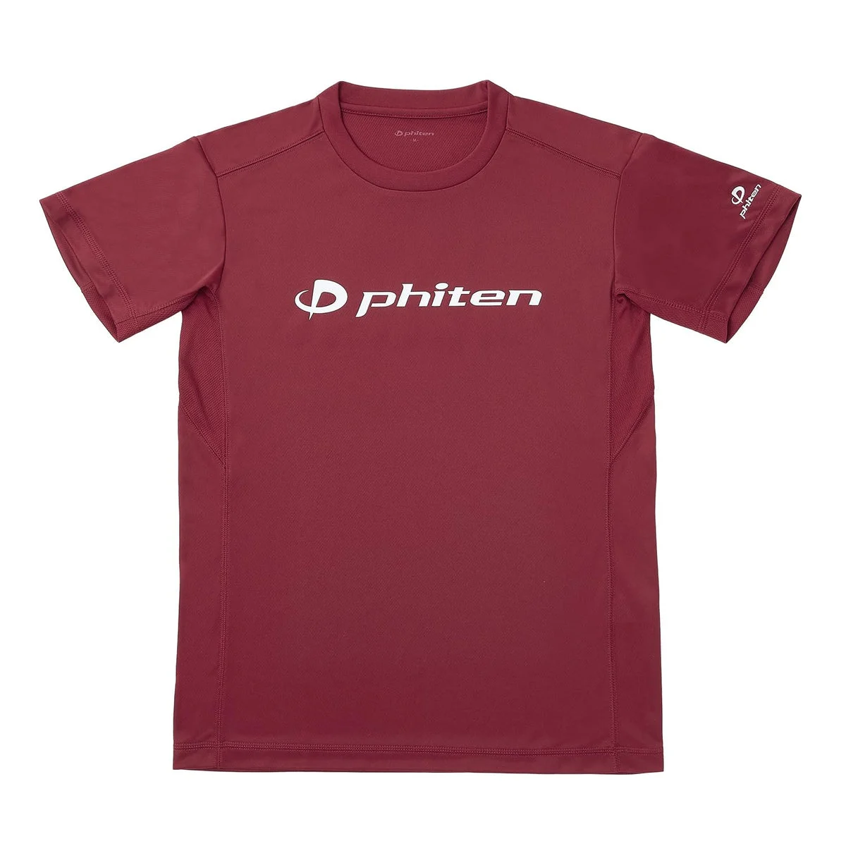 Phiten Maglietta RAKU Manica Corta Unisex Sport Colore Rosso Scuro