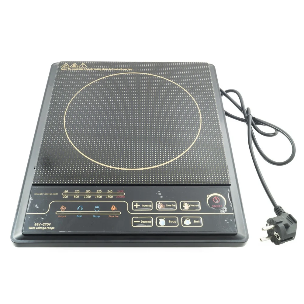 PIASTRA INDUZIONE PIANO DI COTTURA FORNELLO PORTATILE ELETTRICO CUCINA 2000 W - TrAdE Shop Traesio