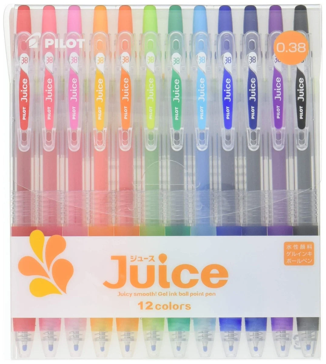 PILOT Juice Gel Ink Ballpoint Pen 0.38mm 12 Colors Set LJU120UF-12C