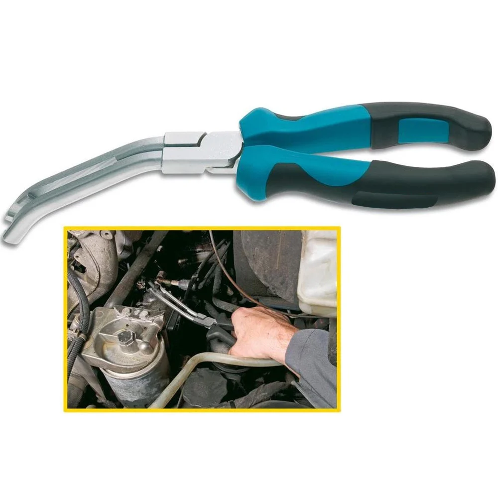 PINZA LUNGA PER CANDELE DI ACCENSIONE CURVA PER OFFICINA MECCANICO AUTO - TrAdE Shop Traesio
