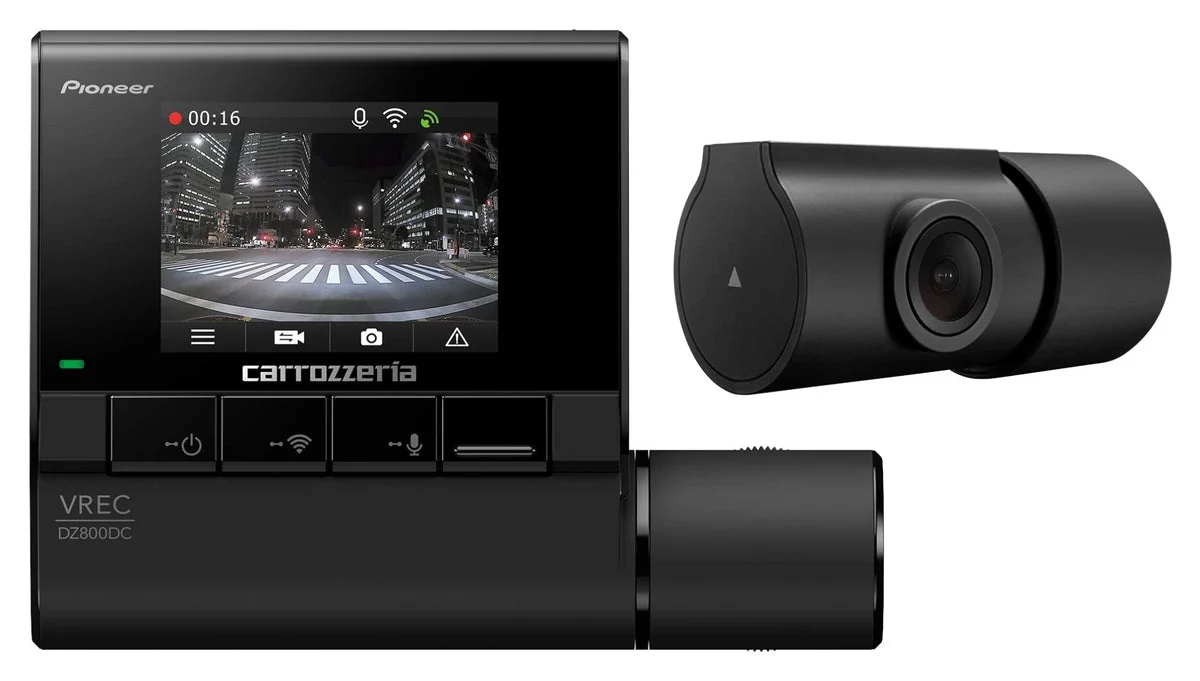 Pioneer dash cam doppia 2MP ant/post 160°/137° parcheggio 24/7 VREC-DZ800DC