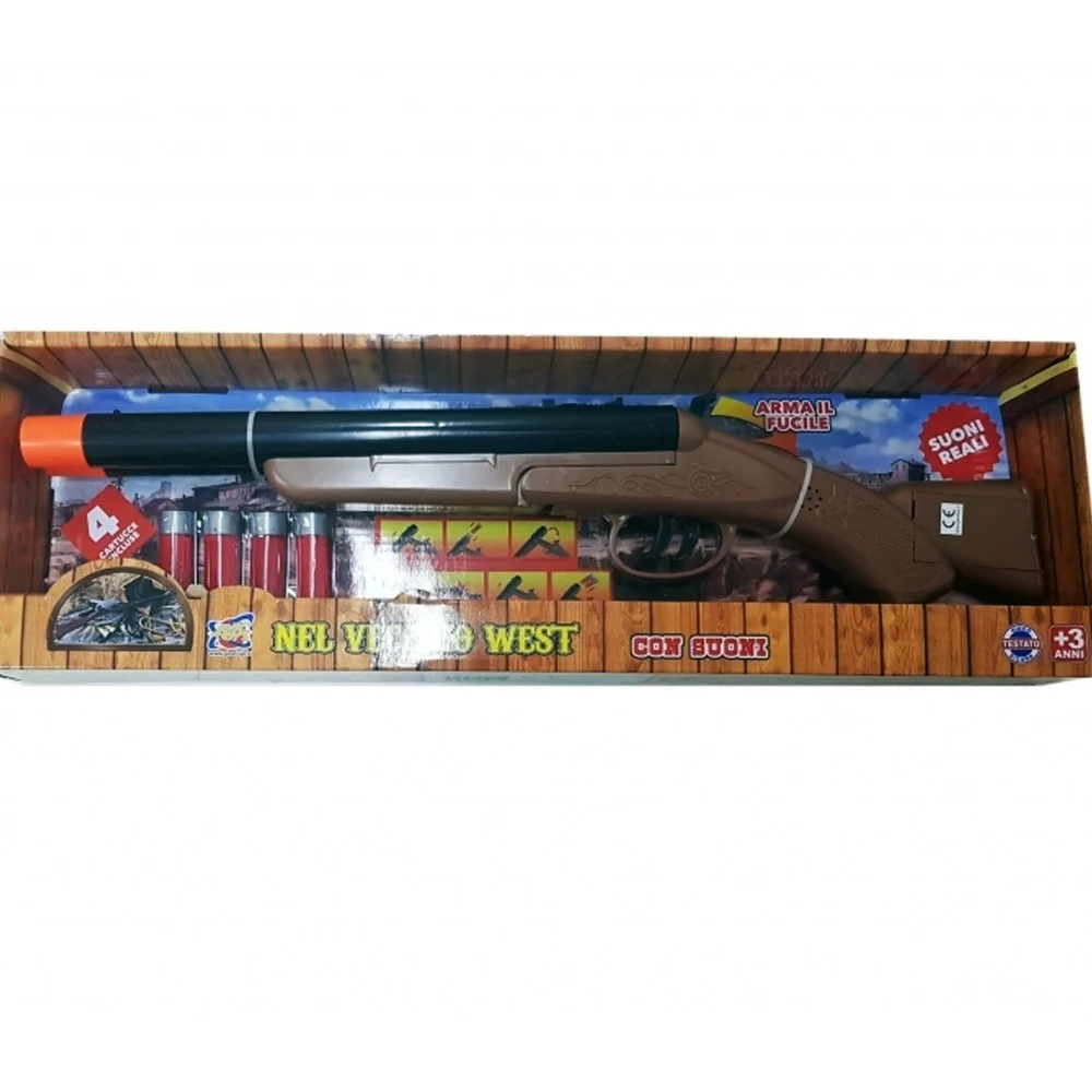 PISTOLA FUCILE CARTUCCE VECCHIO WEST SCHERIFFO COWBOY SUONI ARMA GIOCO BAMBINI - TrAdE Shop Traesio
