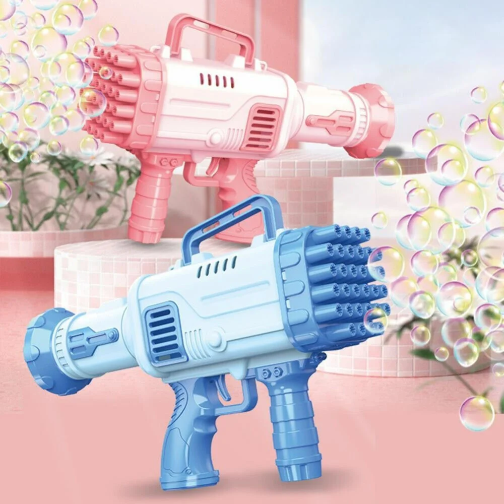 PISTOLA FUCILE SPARA BOLLE DI SAPONE SPARABOLLE + 2 RICARICHE GIOCATTOLO BAMBINI - TrAdE Shop Traesio