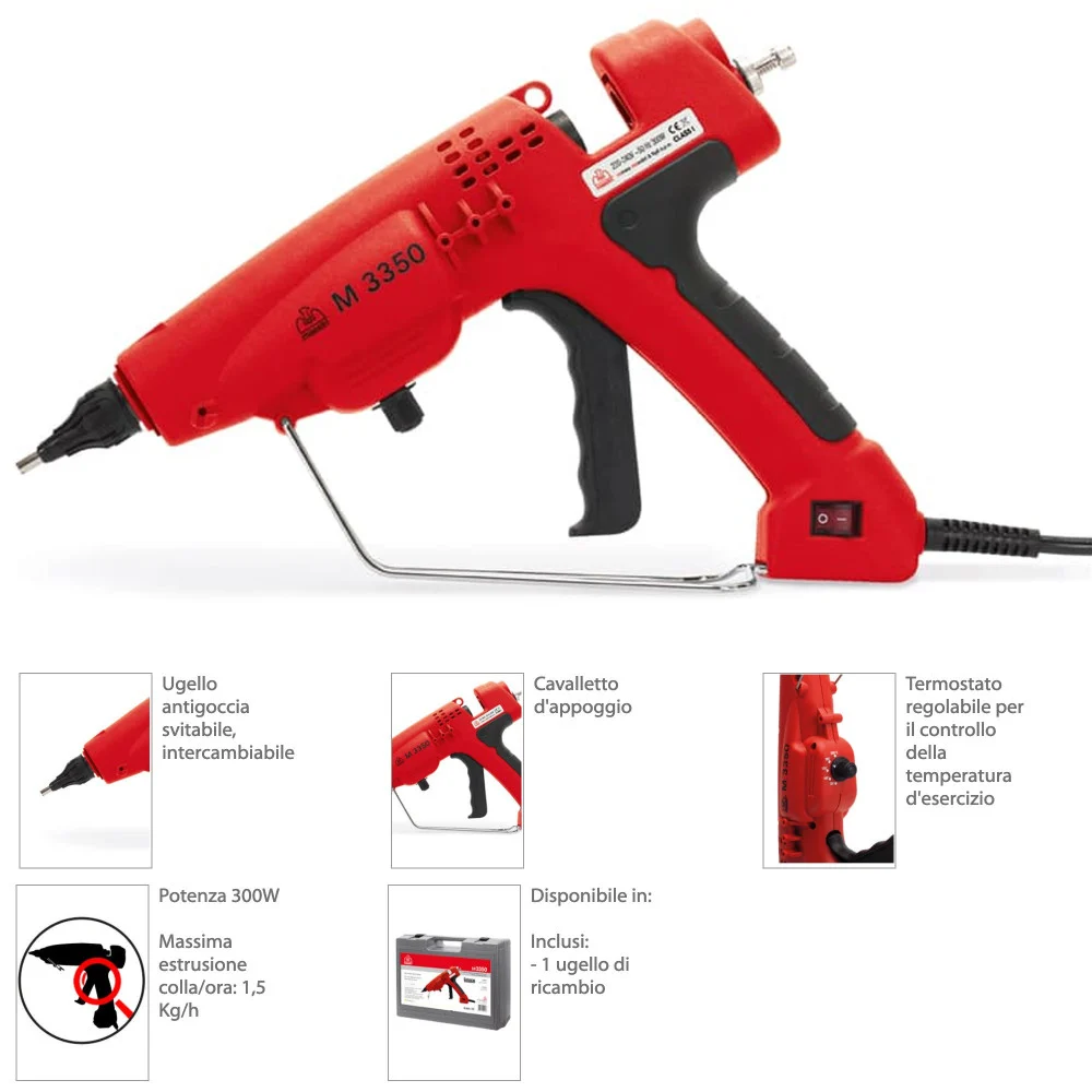 PISTOLA INCOLLATRICE M 3350 300w - COLLA A CALDO ROMEO MAESTRI TERMOCOLLA