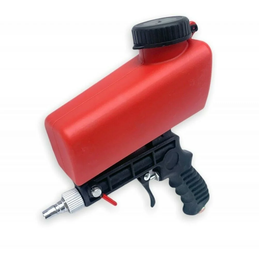 PISTOLA SABBIATRICE SERBATOIO 900ML ARIA COMPRESSA PNEUMATICA UGELLO IN ACCIAIO - TrAdE Shop Traesio