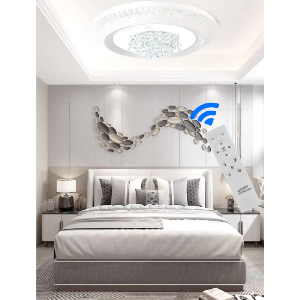 PLAFONIERA 166 WATT LAMPADARIO SOFFITTO MILLE UNA NOTTE 3 TONI LUCE TELECOMANDO - TrAdE Shop Traesio