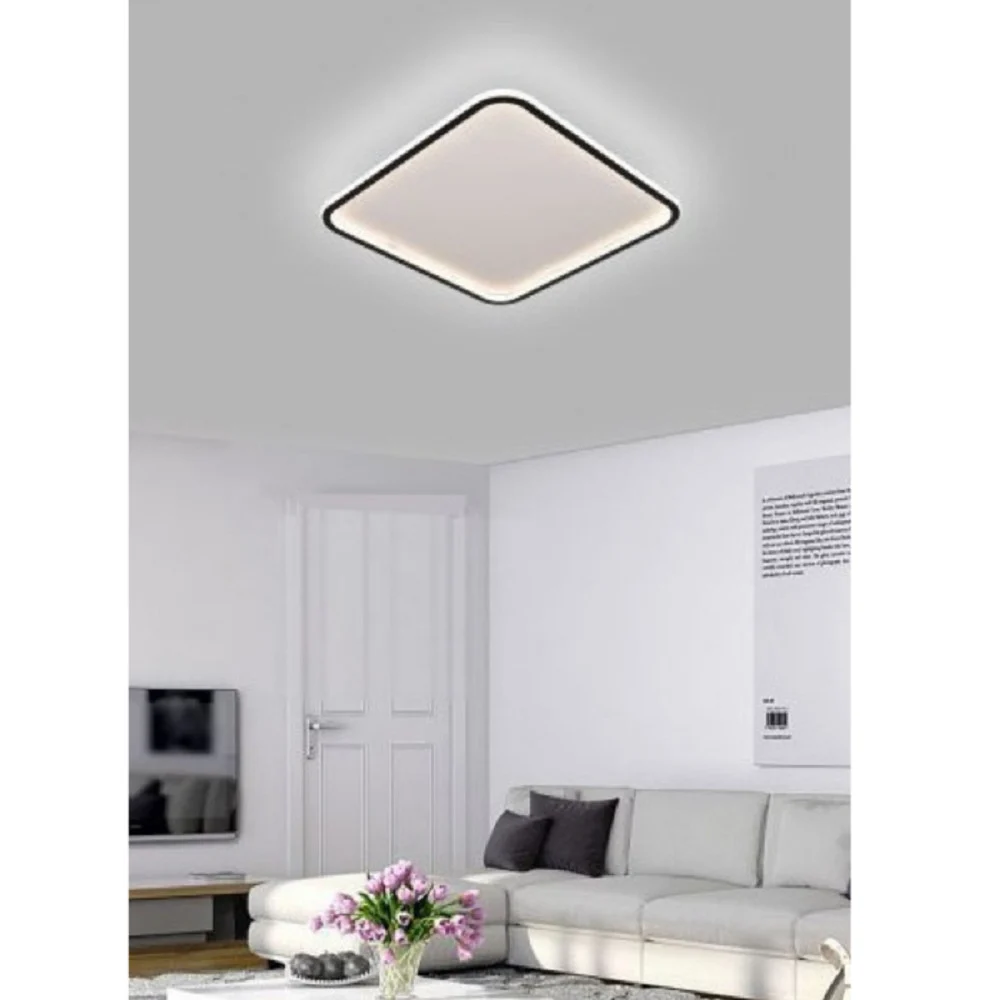 PLAFONIERA A LED MODERNA DA SOFFITTO QUADRATA 50W LUCE FREDDA NATURALE CALDA C12 - TrAdE Shop Traesio