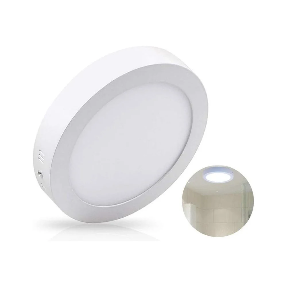 Plafoniera Faretto Pannello Soffitto Led Luce Freddo 12W Quadrato Tondo - TrAdE Shop Traesio