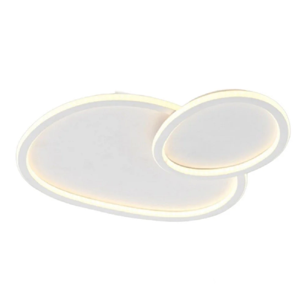 PLAFONIERA LED 2 OVALI A TRIPLA COLORAZIONE LUCE 45 W LAMPADA SOFFITTO PN-25-3C