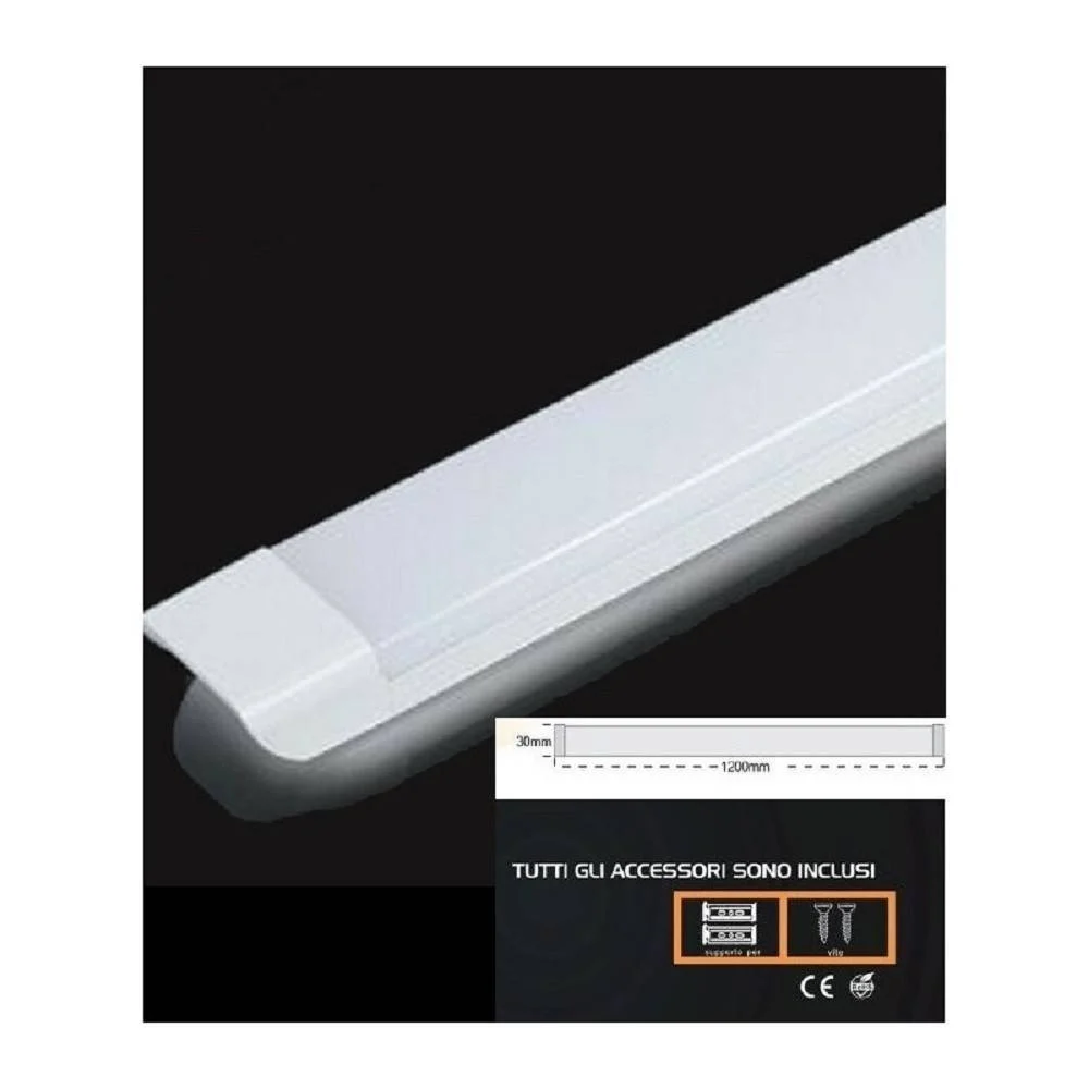 PLAFONIERA LED SLIM 54W 120CM SOTTOPENSILE RIPIANI LUCE CALDA FREDDA NATURALE - TrAdE Shop Traesio