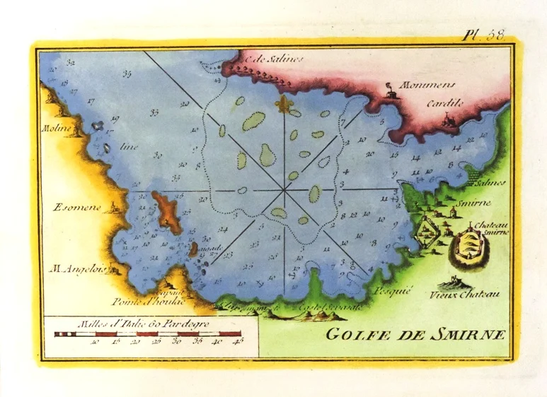 plan: golfe de smirne – planche 58 - Arredamento marinaresco