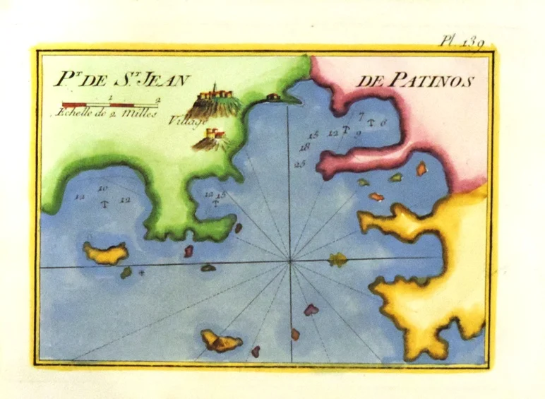 plan: port de saint jean de patinos (patmos) – planche 139 - Arredamento marinaresco