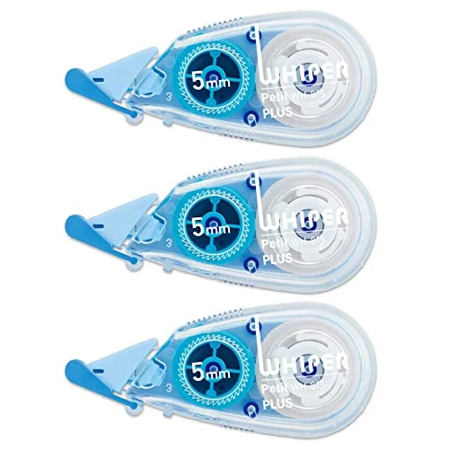Plus Correttore Nastro WhisperPuchi 5mm Eco Pacchetto Blu 3 Pezzi 51-749