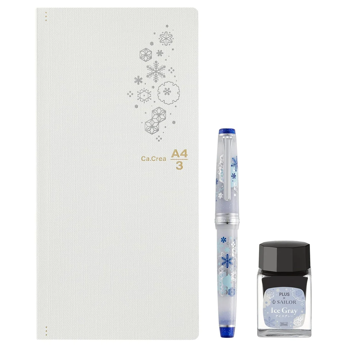 Sailor Penna a Inchiostro Slim "Gold Pen" Set Edizione Limitata 10-8827-310 Bianco 20ml