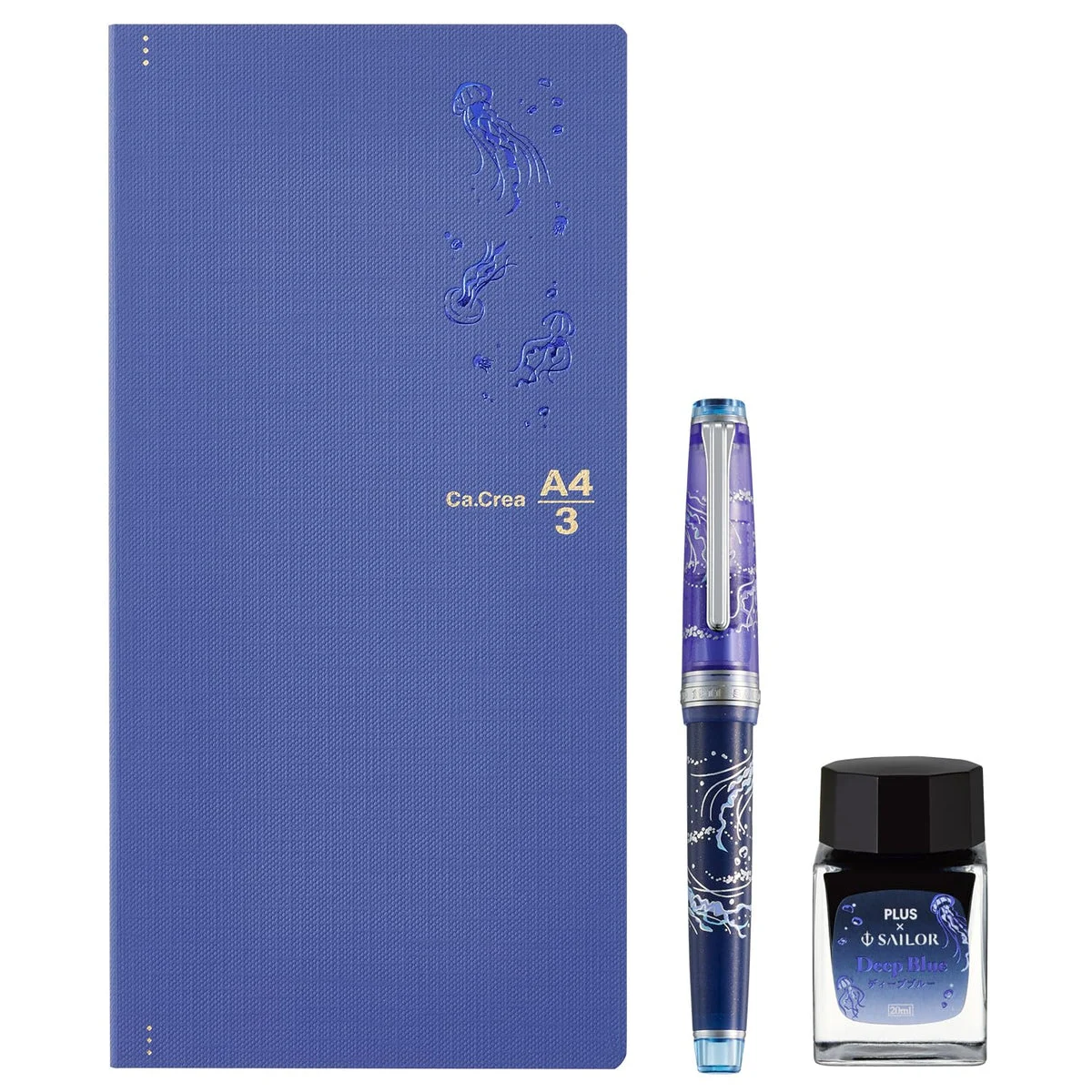 PLUS Sailor Platinum Fountain Pen Memo Pad Premium Cross Professional Gear Slim 10-8829-640 Gold 14K Bold