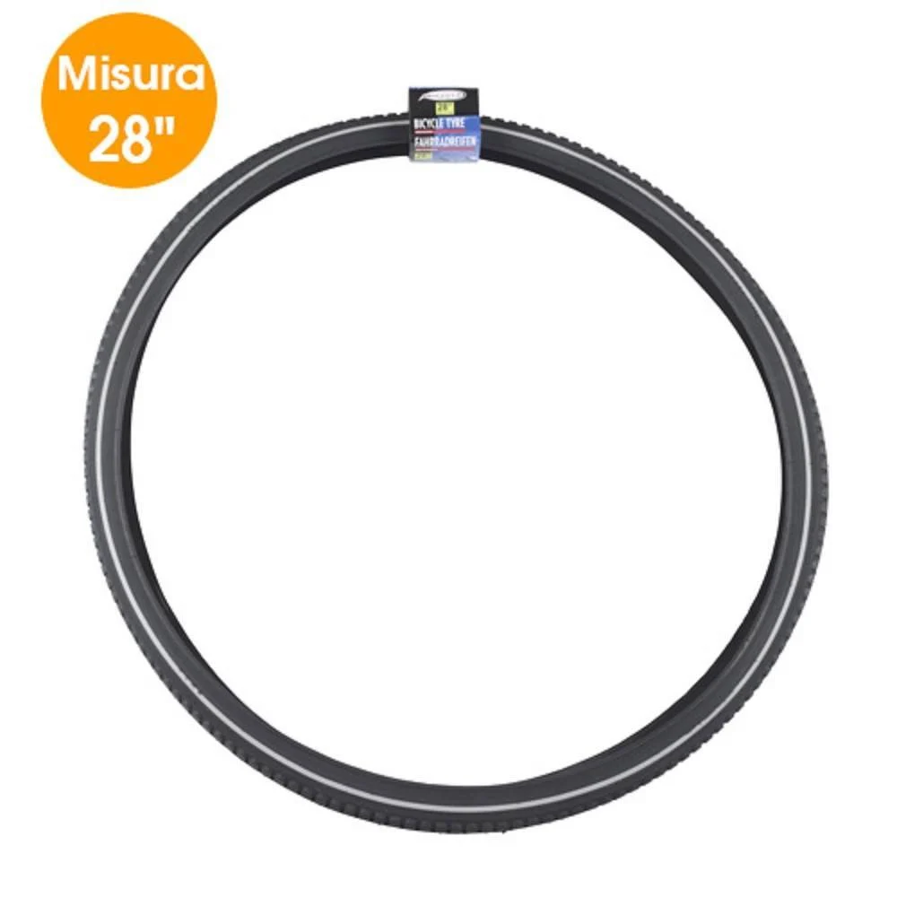 PNEUMATICO PER BICICLETTA CORSA RIFLETTENTE 28" 1/2 CON BATTISTRADA BICI RUOTA - TrAdE Shop Traesio