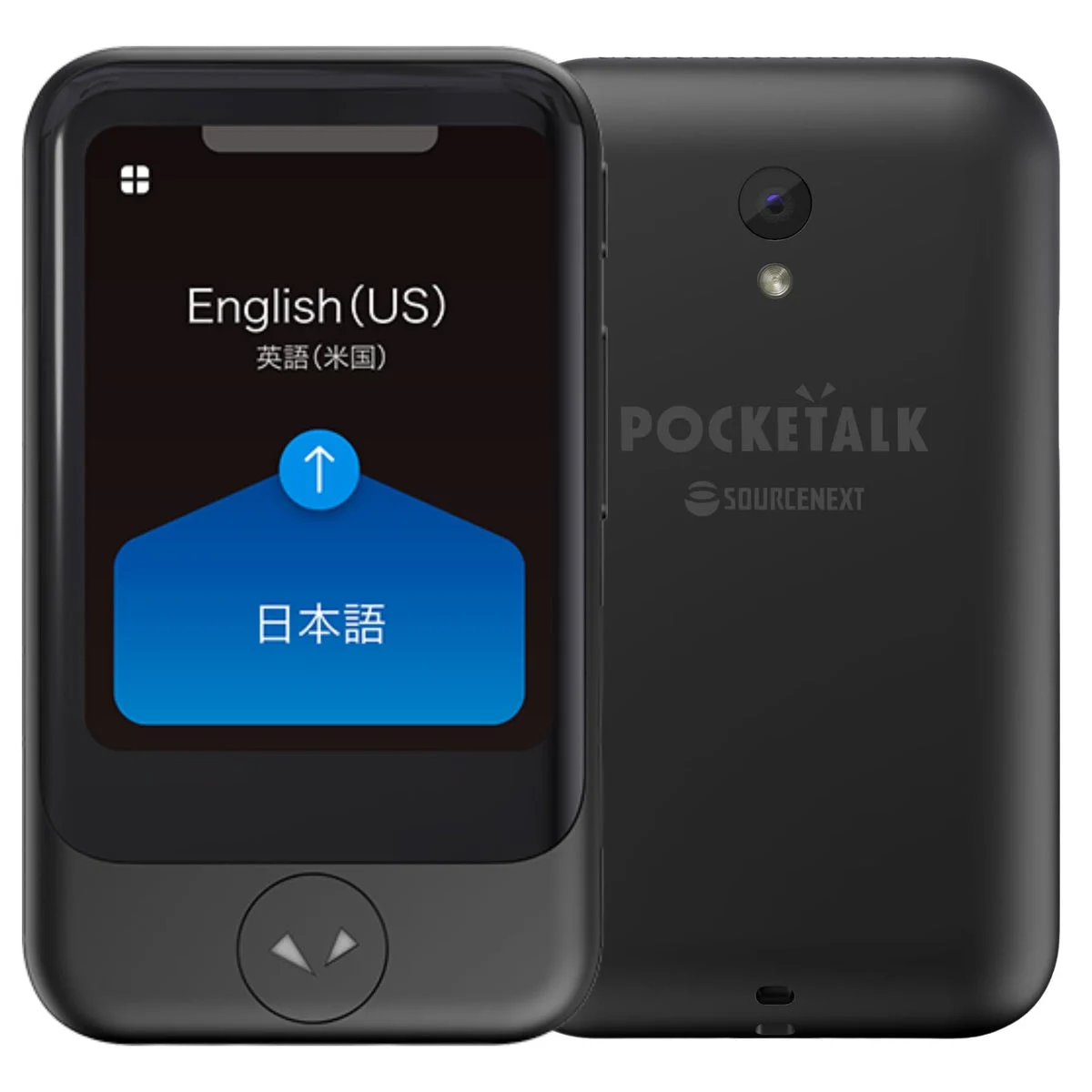 POCKETALK S AI translator — Black; 70+ languages 2-year global data