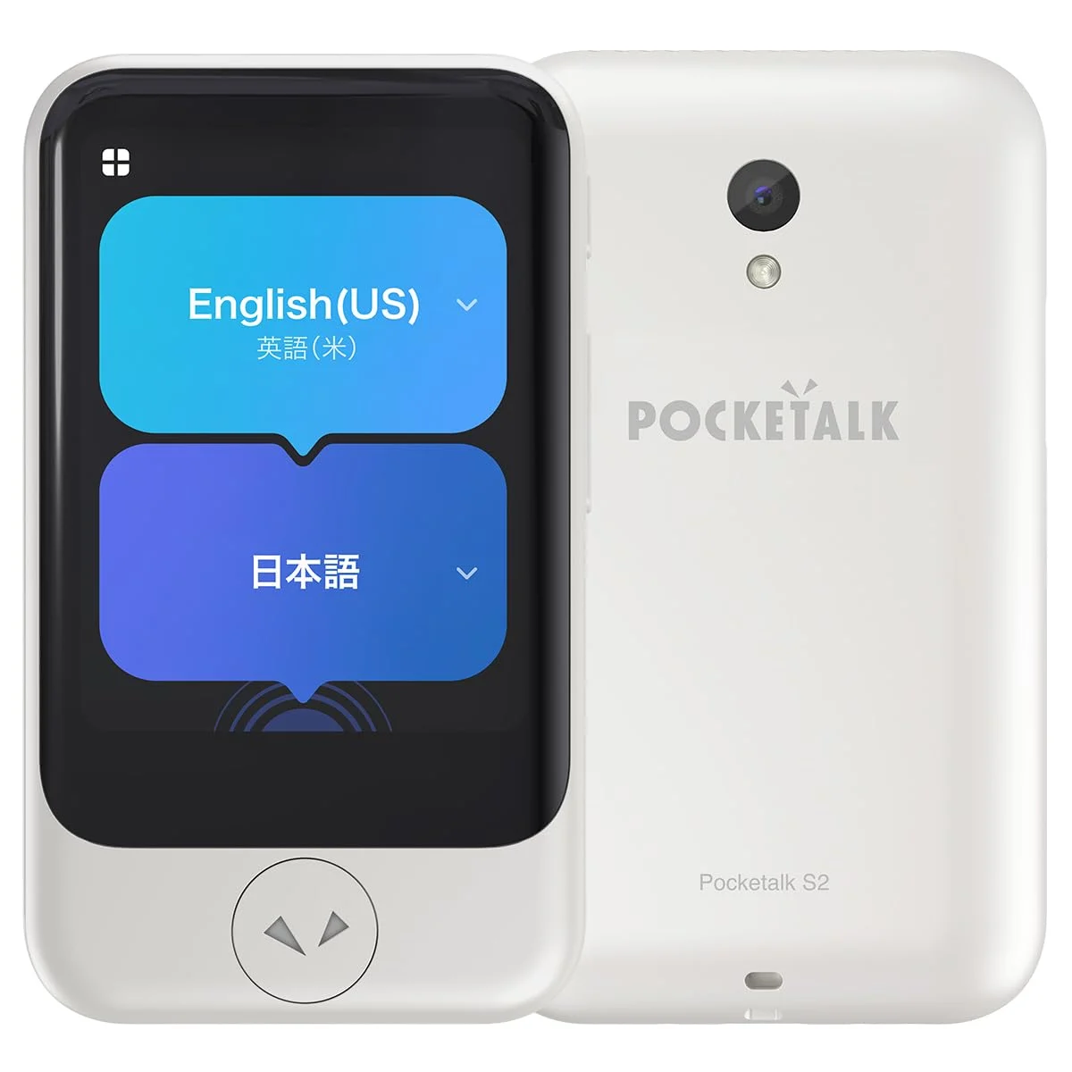 POCKETALK Traduttore AI S2 con 2 anni di dati globali 90+ lingue bianco