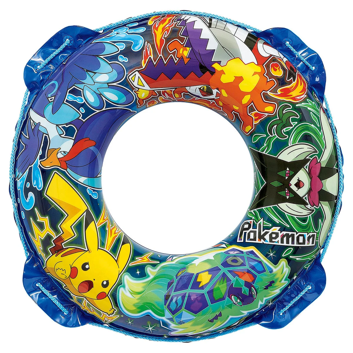 Pokemon 80cm Swim Ring with Rope AHD-80E Blue 105-110cm Inner Circumference